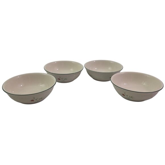Pfaltzgraff Winterberry 5.8” Stoneware Cereal Soup Salad Bowls – Set of 4 - Picture 2 of 16